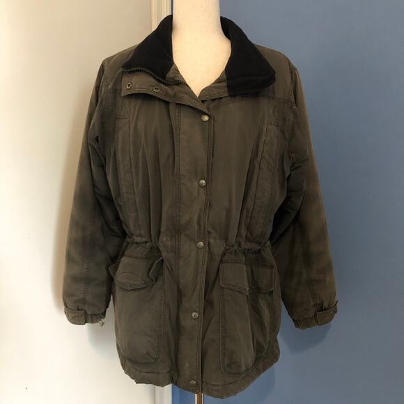VTG LL Bean Women’s Polartec Thinsulate Lined Utility Jacket Med P Outdoors 90s - Picture 5 of 16